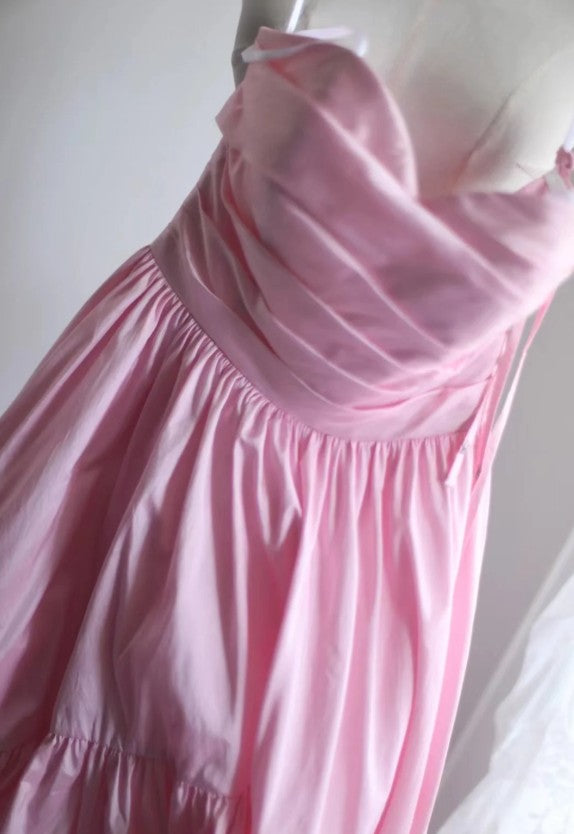 A-Linie Spaghettiträger Satin Langes Hochzeitskleid Geburtstag Quinceanera Kleid Ballkleid ED01712