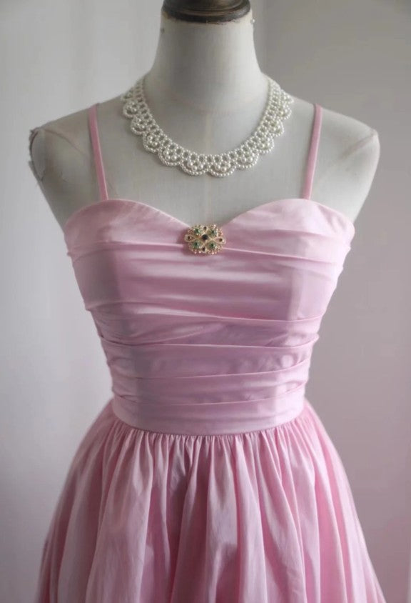 A-Linie Spaghettiträger Satin Langes Hochzeitskleid Geburtstag Quinceanera Kleid Ballkleid ED01712