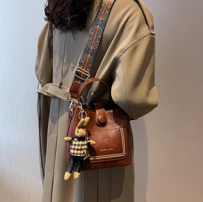 Retro Koreanischen stil mode schulter umhängetasche nische design tragbare eimer tasche ED0173