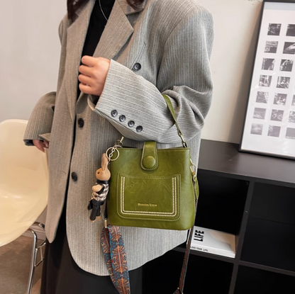 Retro Koreanischen stil mode schulter umhängetasche nische design tragbare eimer tasche ED0173