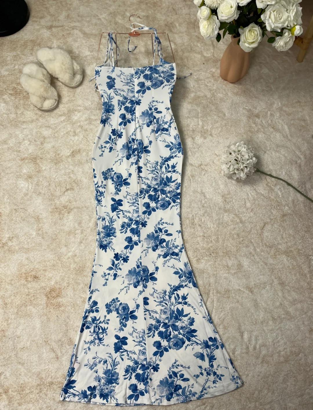 Meerjungfrau-Ballkleid aus Chiffon mit Spaghettiträgern und sanftem Druck ED01787