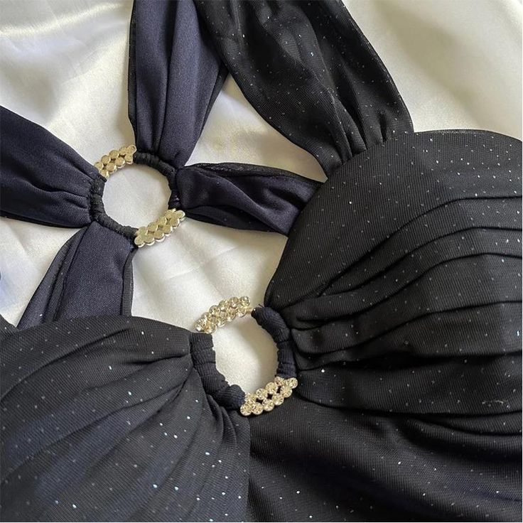 Navy Spaghetti Straps Sweetheart Neck Glitter Chiffon Ruffled Ball Dress Backless Party Dress