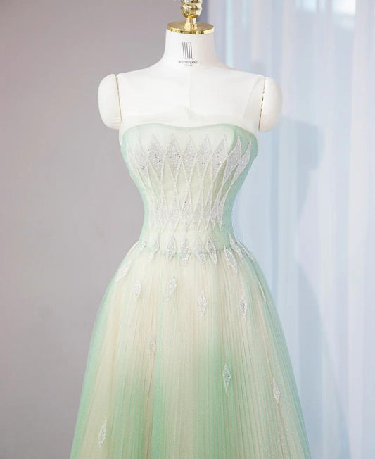 Sweet🍸 Fairy Style Ball Gown for Birthday&Quinceanera-Sparkling Diamond  A-line Tulle Evening Dress