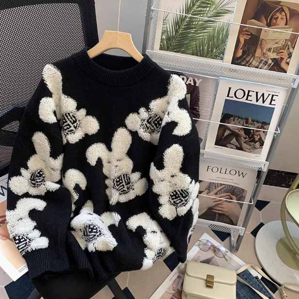 Cute bunny jacquard new style sweater ED0192