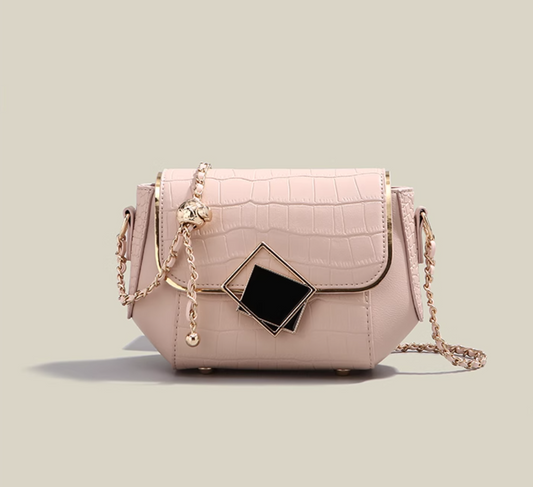 Niche design pink chain crossbody bag ED0207