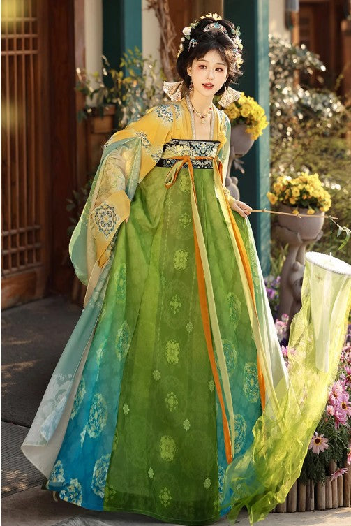 Robe de soirée HanFu chinoise de la dynastie Tang, robe de bal ED02074