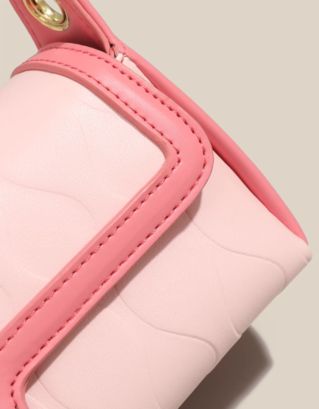 Sac bandoulière rose niche français ED0210