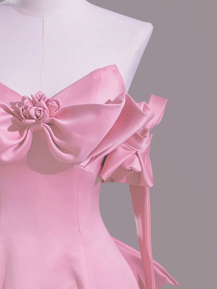 Magnifique robe de mariée rose coupe trapèze, épaules dénudées, traîne en satin, robe de soirée formelle ED02383