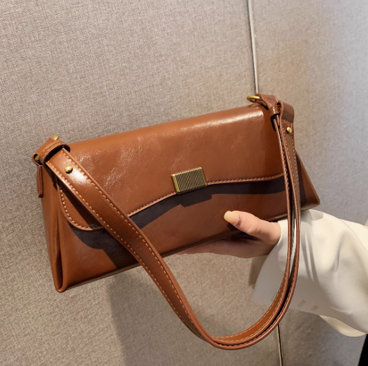 Sac à bandoulière rétro polyvalent, sac baguette ED0243
