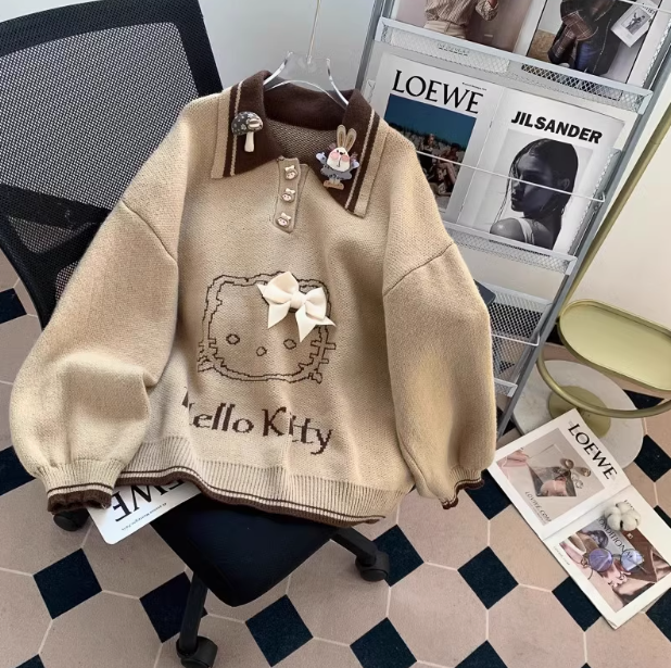 Preppy Rollkragenpullover mit langen Ärmeln ED0248