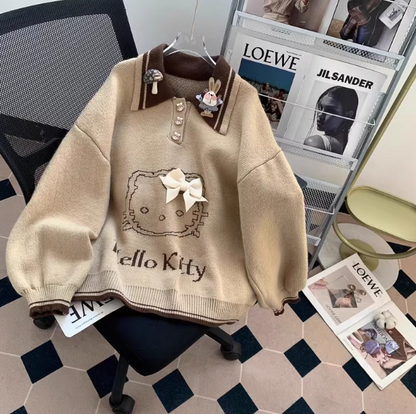 Preppy Rollkragenpullover mit langen Ärmeln ED0248
