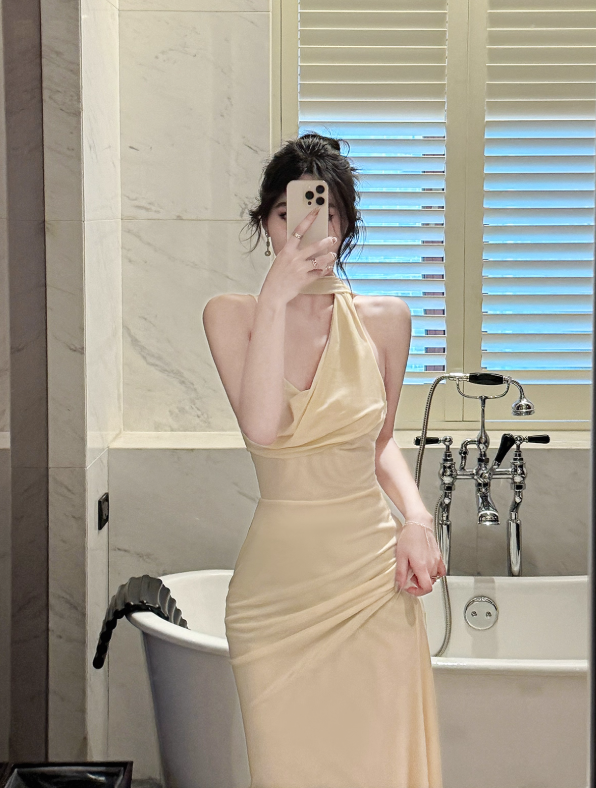 Elegant Asymmetric Neck Chiffon Bodycon Party Dress Short Prom Dresses ED02523