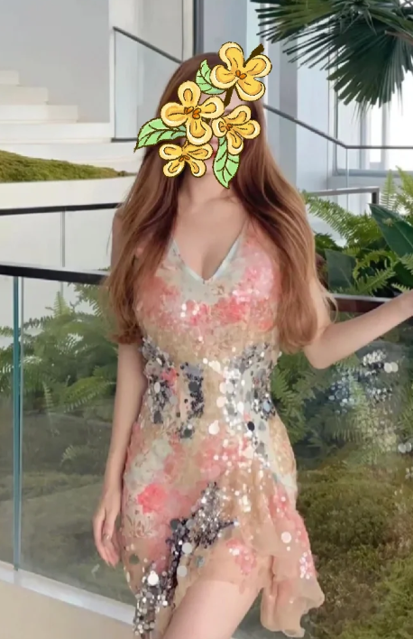 Stunning V-neck Bodycon Party Dress Sequin Chiffon Short Prom Dresses Sparkly Homecoming Dresses 