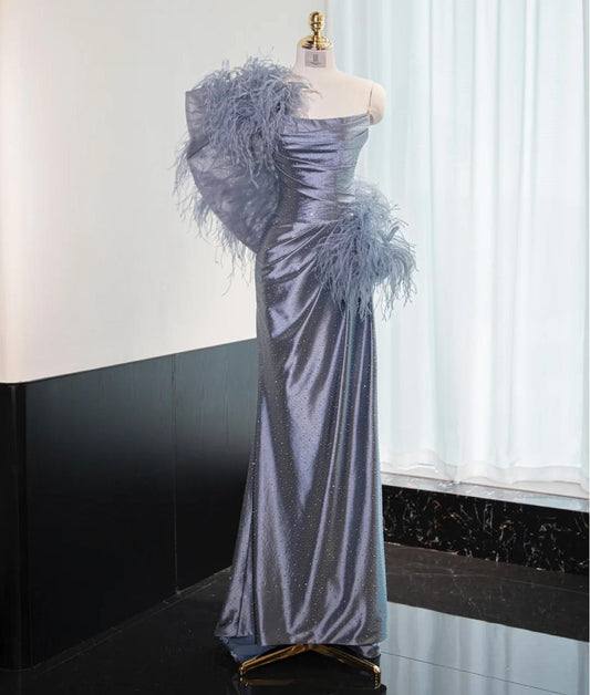 Elegantes trägerloses Etuikleid aus Satin, formelle Abendkleider, ED02544