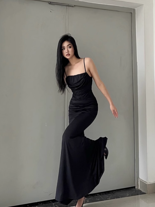 Robe de soirée à bretelles en queue de poisson ED0261