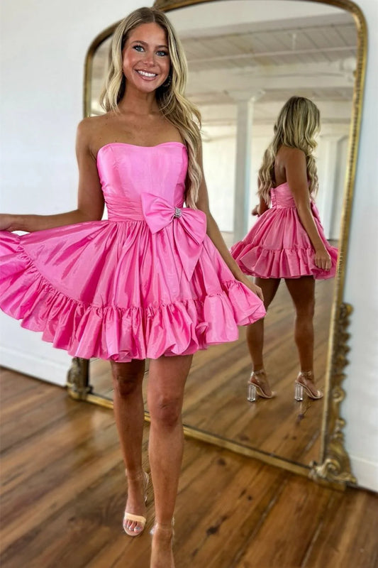 Wunderschönes dunkelolivgrünes herzförmiger Ausschnitt A-Linie Satin Tüll Kurzes Ballkleid Homecoming-Kleid ED02575