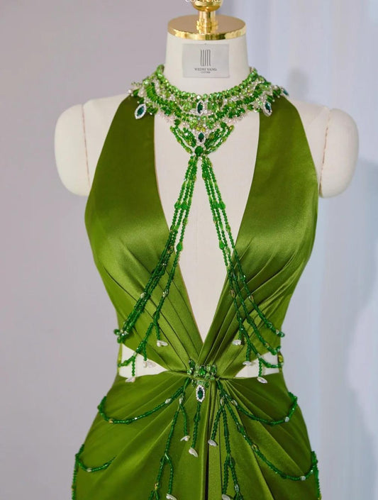 Wunderschönes dunkelolivgrünes herzförmiger Ausschnitt A-Linie Satin Tüll Kurzes Ballkleid Homecoming-Kleid ED02575