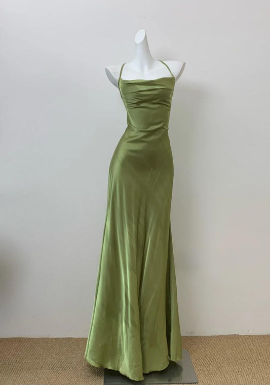Superbe robe de soirée longue en satin fuchsia, style sirène, sans bretelles, ED02613