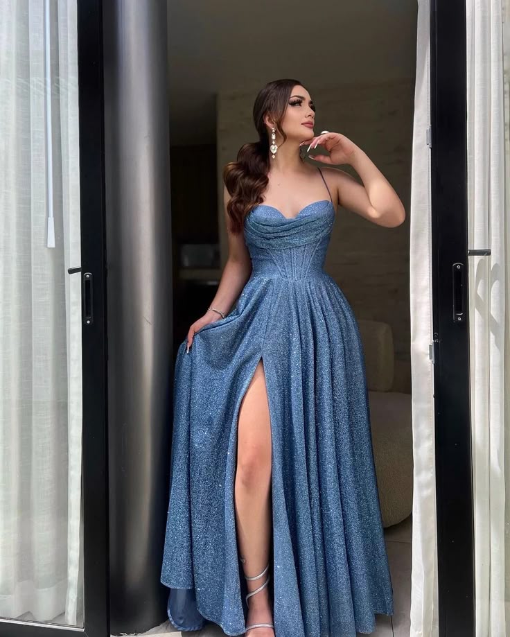 Superbe robe de soirée longue en satin fuchsia, style sirène, sans bretelles, ED02613