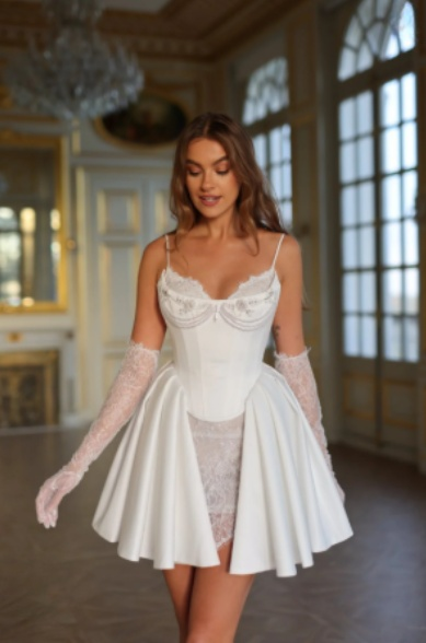 Wunderschönes dunkelolivgrünes herzförmiger Ausschnitt A-Linie Satin Tüll Kurzes Ballkleid Homecoming-Kleid ED02575
