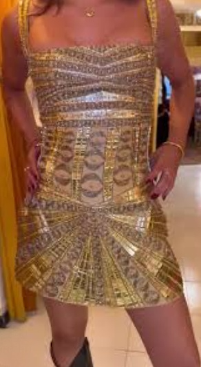 Gorgeous Gold Spaghetti Straps Bodycon Beaded Short Prom Dresses Homecoming Dresses ED02797
