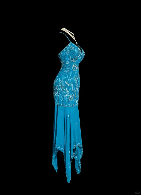 Superbe robe de soirée longue en satin fuchsia, style sirène, sans bretelles, ED02613