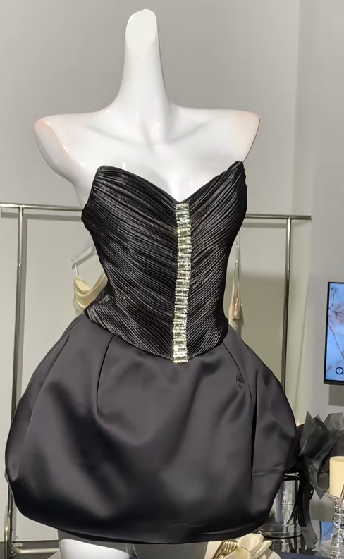 Superbe robe de soirée longue en satin fuchsia, style sirène, sans bretelles, ED02613