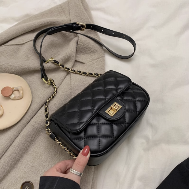 Sac bandoulière polyvalent avec chaîne en diamant de style ins ED0289