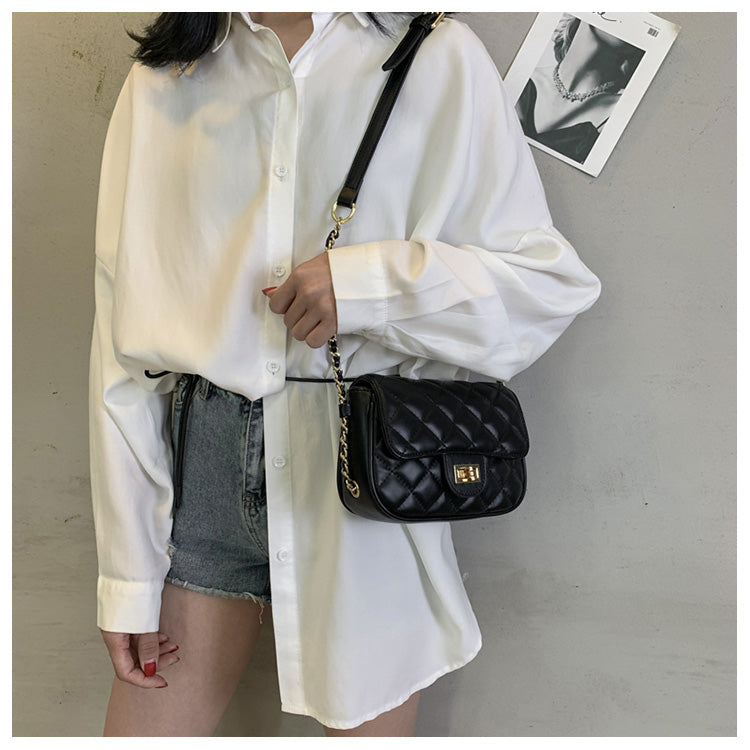 Sac bandoulière polyvalent avec chaîne en diamant de style ins ED0289