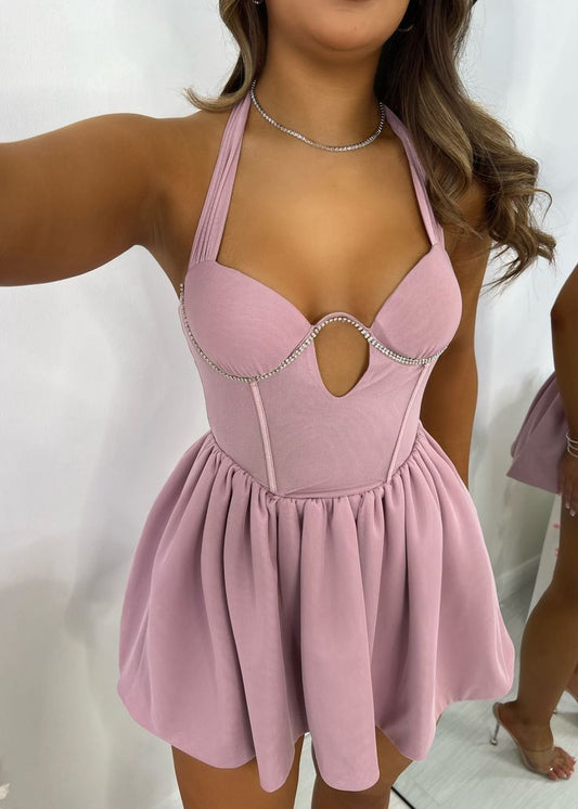 Superbe robe de soirée longue en satin fuchsia, style sirène, sans bretelles, ED02613