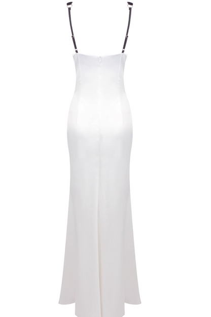 Fashion Yellow V Neck Sheath Satin Long Prom Dresses Birthday Dresses Glam Guest Dresses ED02929