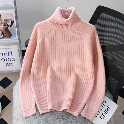 White high collar thick sweater ED0296