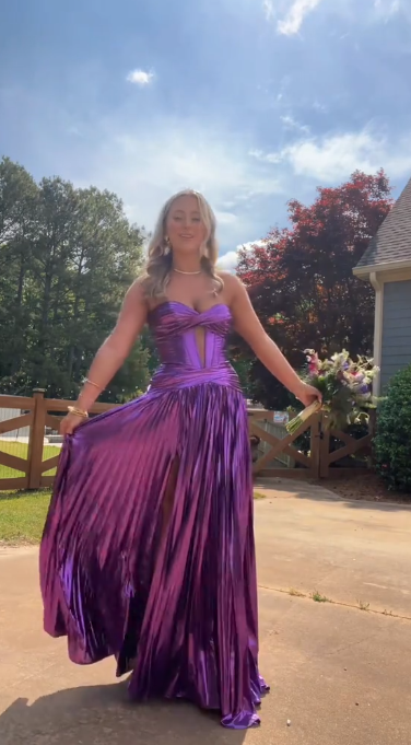Superbe robe de soirée longue en satin fuchsia, style sirène, sans bretelles, ED02613