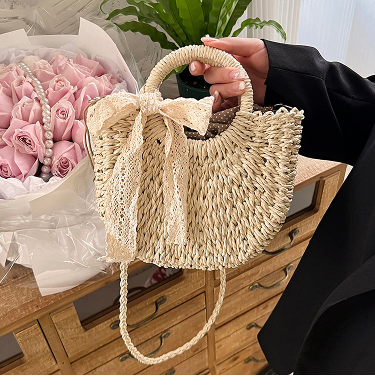 Modische Stroh-Umhängetasche für Damen ED0302