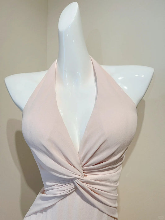 Superbe robe de soirée longue en satin fuchsia, style sirène, sans bretelles, ED02613