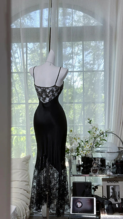 Superbe robe de soirée longue en satin fuchsia, style sirène, sans bretelles, ED02613