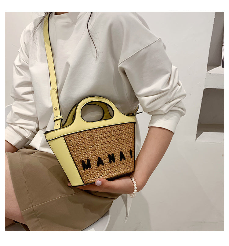 Hand-held rattan crossbody bag ED0320