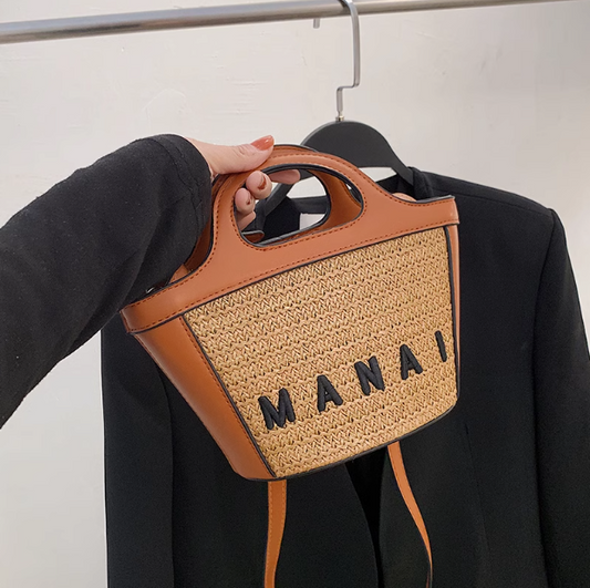 Hand-held rattan crossbody bag ED0320