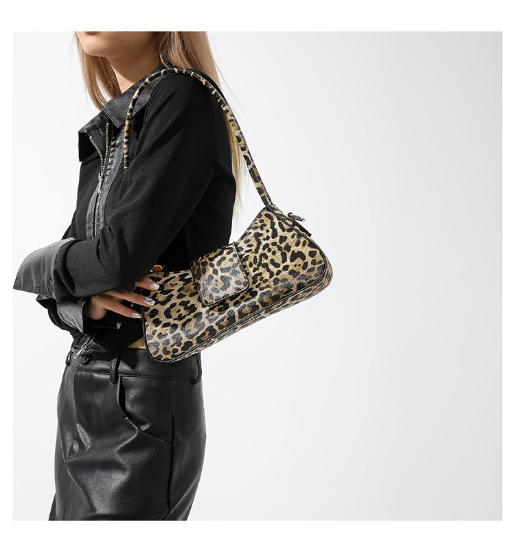 Niche leopard print shoulder armpit bag crossbody bag ED0322