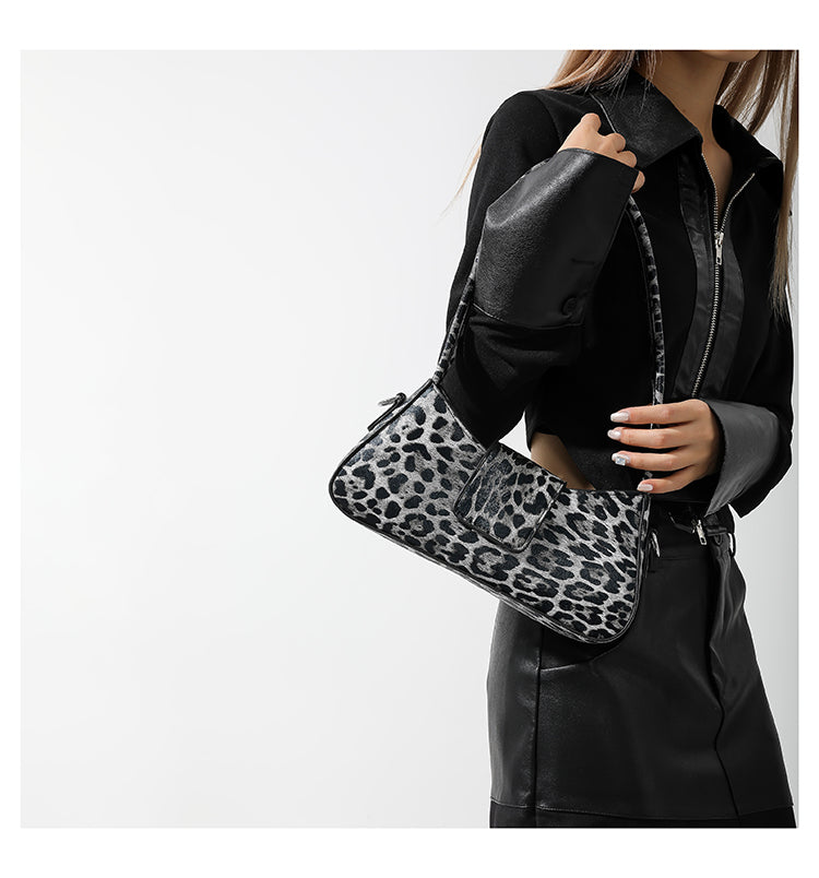 Niche leopard print shoulder armpit bag crossbody bag ED0322