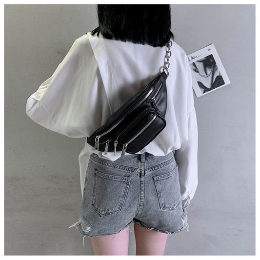 Mini sac messager à chaîne tout-en-un, sac de poitrine, sac banane ED0323