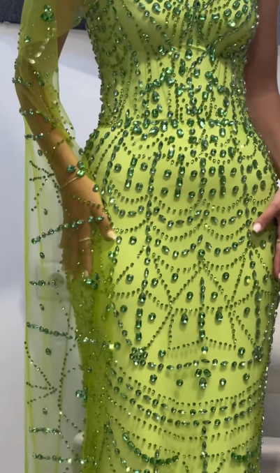 Elegant Green Sheath Strapless Satin Long Prom Dresses, Rhinestone Formal Evening Dresses ED03313
