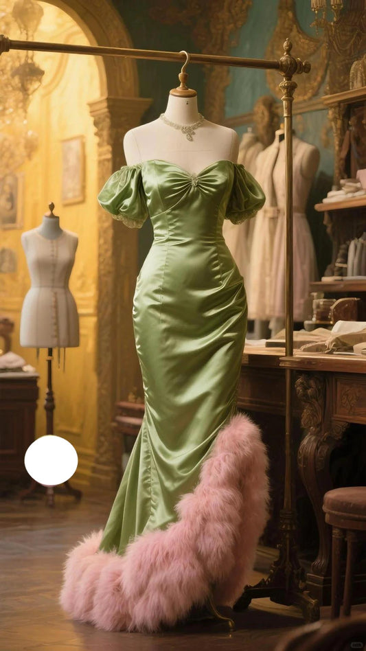 Wunderschönes dunkelolivgrünes herzförmiger Ausschnitt A-Linie Satin Tüll Kurzes Ballkleid Homecoming-Kleid ED02575