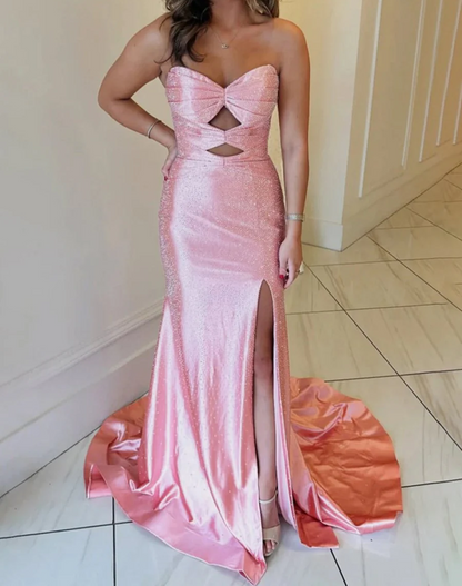Wunderschönes dunkelolivgrünes herzförmiger Ausschnitt A-Linie Satin Tüll Kurzes Ballkleid Homecoming-Kleid ED02575
