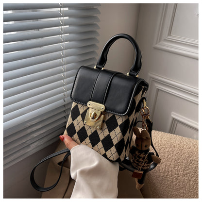 Plaid shoulder phone bag crossbody bag ED0338