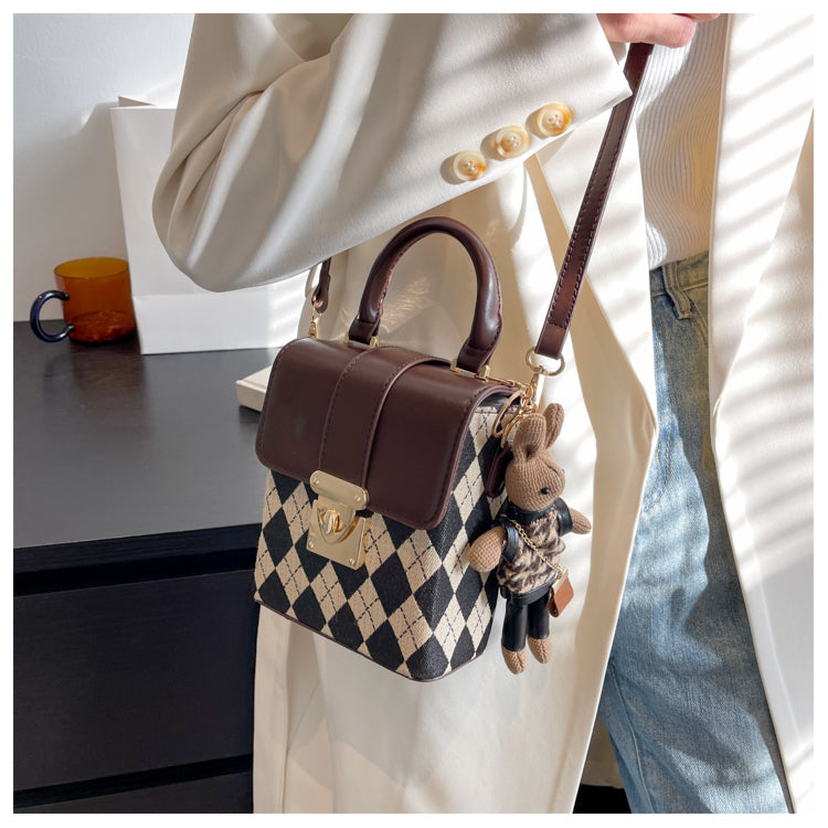 Plaid shoulder phone bag crossbody bag ED0338