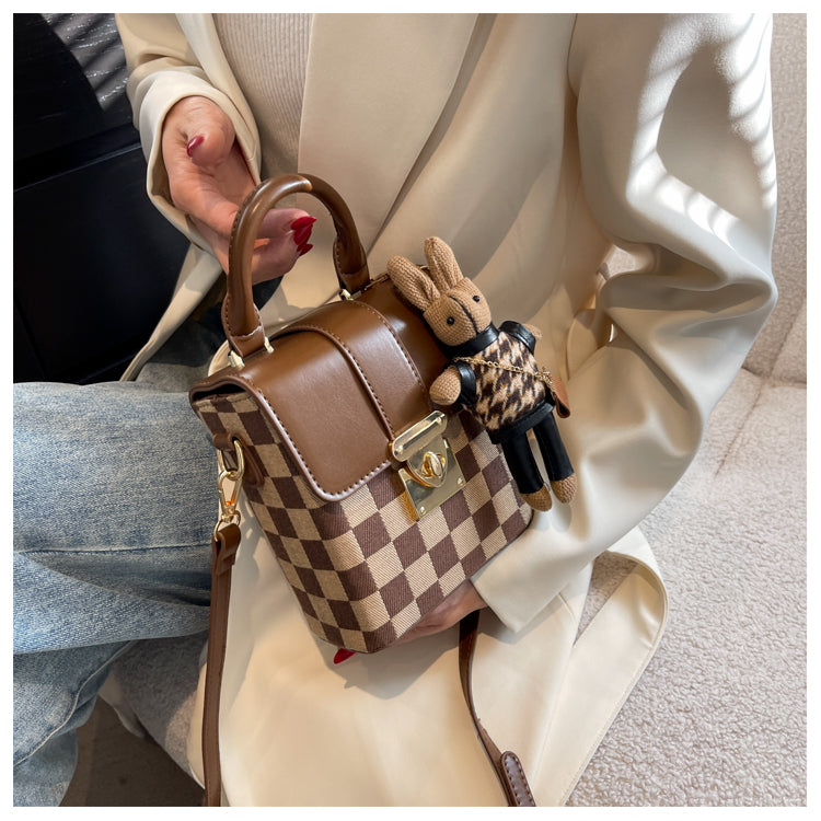Plaid shoulder phone bag crossbody bag ED0338