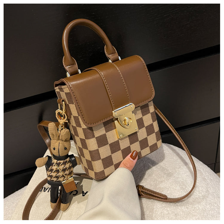 Plaid shoulder phone bag crossbody bag ED0338