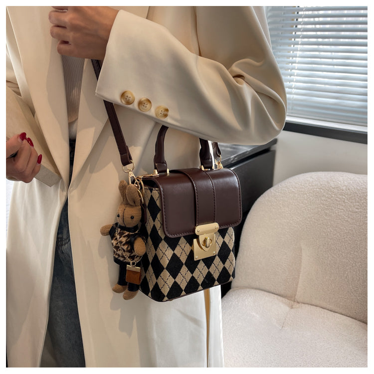 Plaid shoulder phone bag crossbody bag ED0338