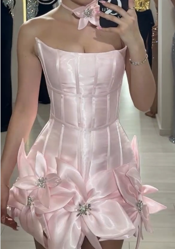 Superbe robe de soirée longue en satin fuchsia, style sirène, sans bretelles, ED02613